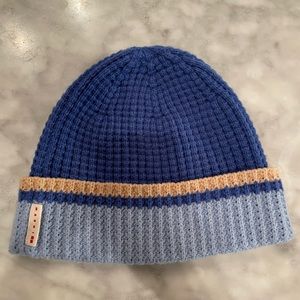 UNIQLO x MARNI Collaboration Popcorn Knitted Beanie ONE SIZE  Blue EUC Rare